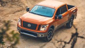 2019 Nissan TITAN Pro4X parked on a rock