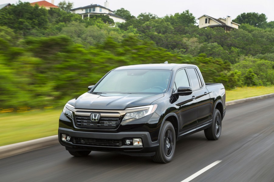 2019 Honda Ridgeline driving down country road