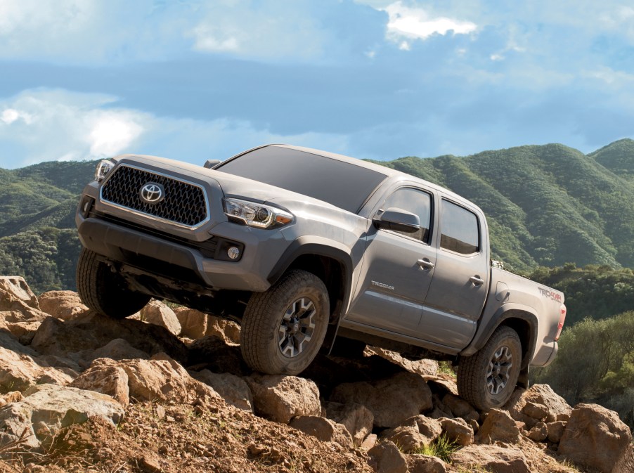 2019 Toyota Tacoma TRD Pro parked on rocks