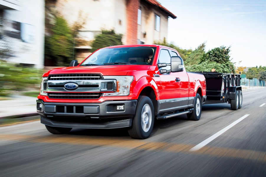 2018 F-150 Power Stroke Diesel driving on the road