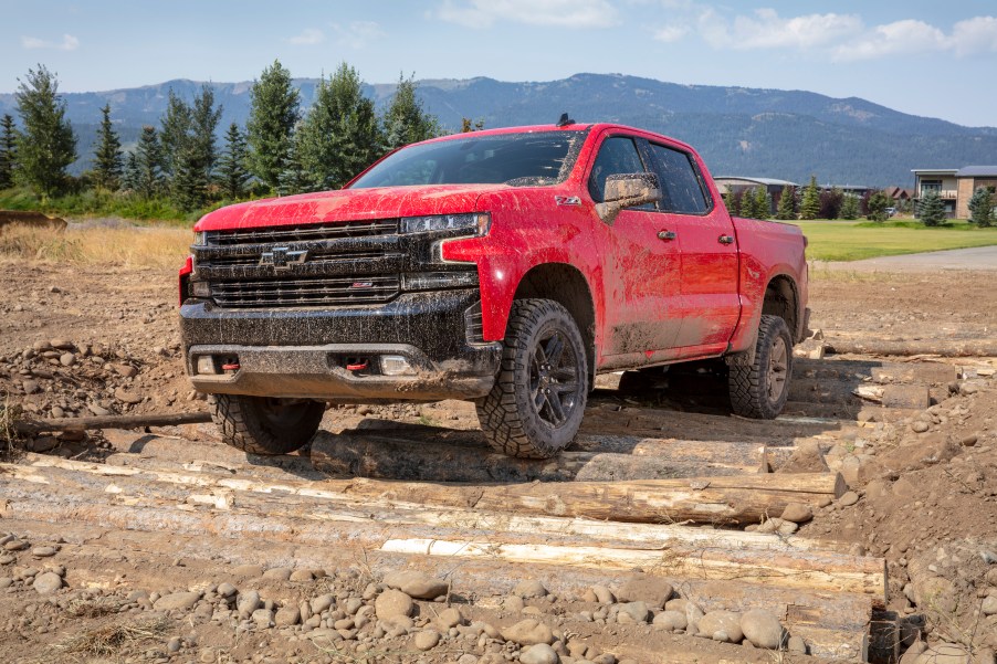 2019 Chevrolet Silverado LT Trail Boss parked in mud