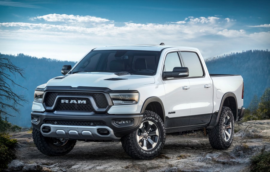 2019 Ram 1500 Rebel parked on mountain top