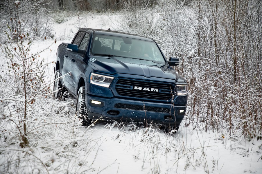 2019 Ram 1500 driving in snow