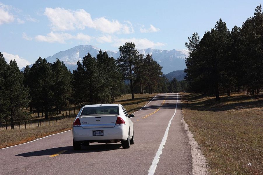 Car on a road trip