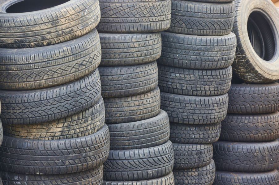 Stacks of car tires