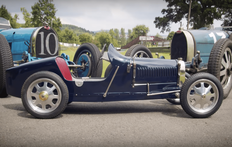 The Buggatti kiddie car on display