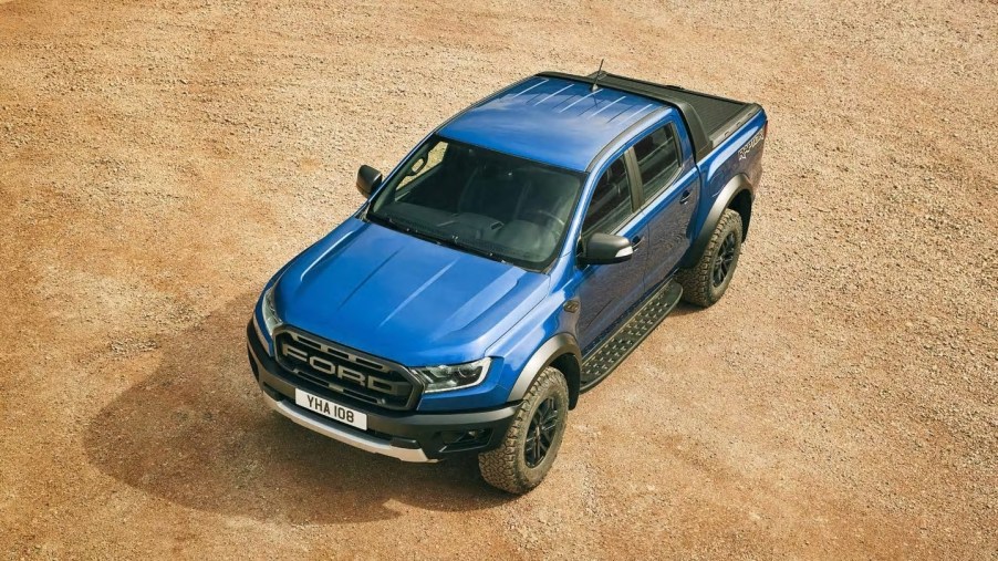 2019 Ford Ranger Raptor parked in sand