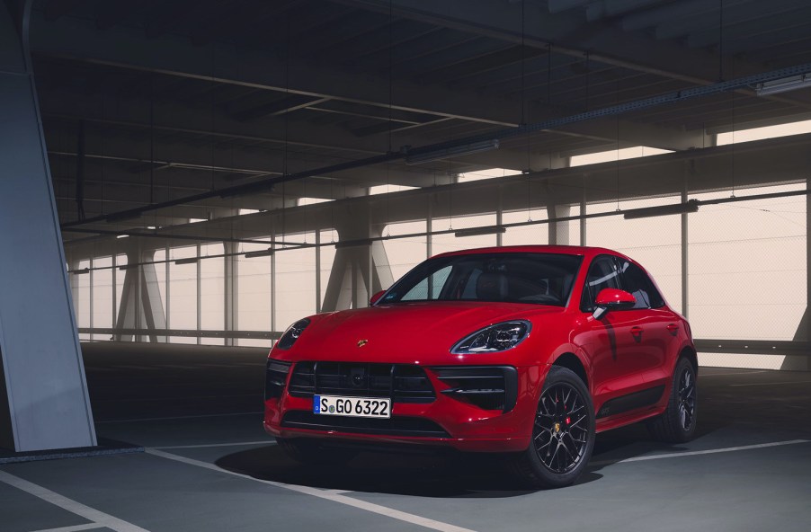 A red 2020 Porsche Macan GTS