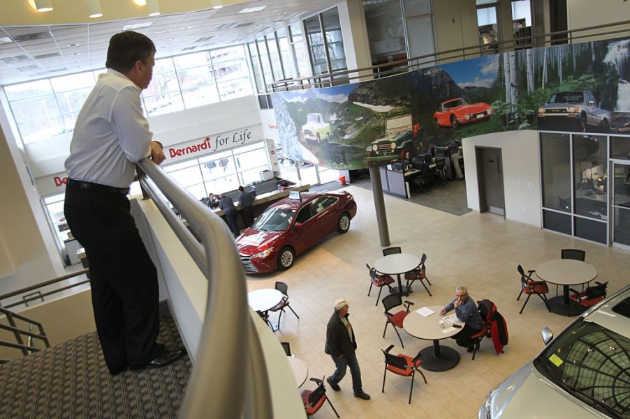 FRAMINGHAM, MA - MARCH 29: Keith Monnin, CEO of Bernardi Auto Group, looks over a dealership in Framingham, MA on Mar. 29, 2017. (Photo by Suzanne Kreiter/The Boston Globe via Getty Images)