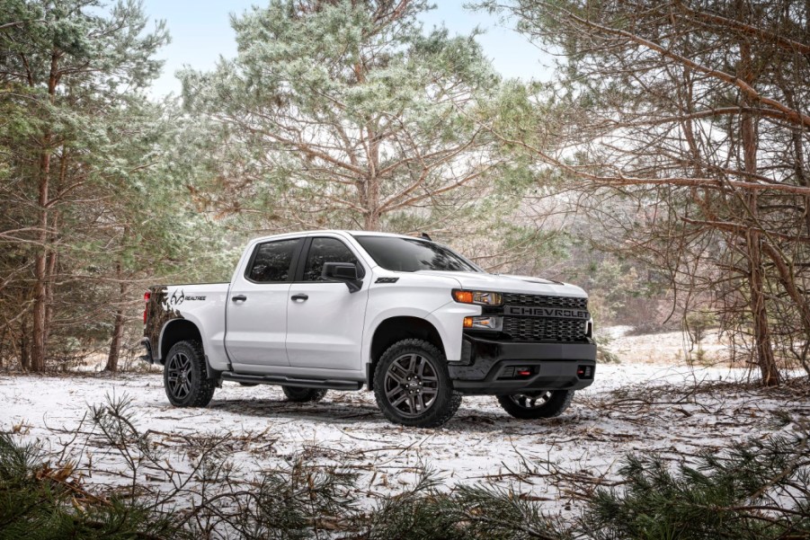 2021 Chevrolet Silverado Realtree Edition parked in snow