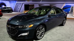 The 2019 Chevrolet Malibu on display at the Annual Chicago Auto Show