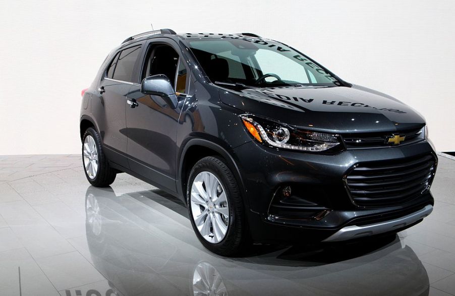 The Chevy Trax on display at an auto show