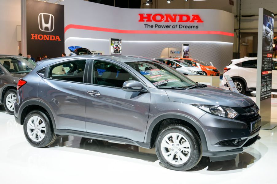 A Honda HR-V on display at an auto show