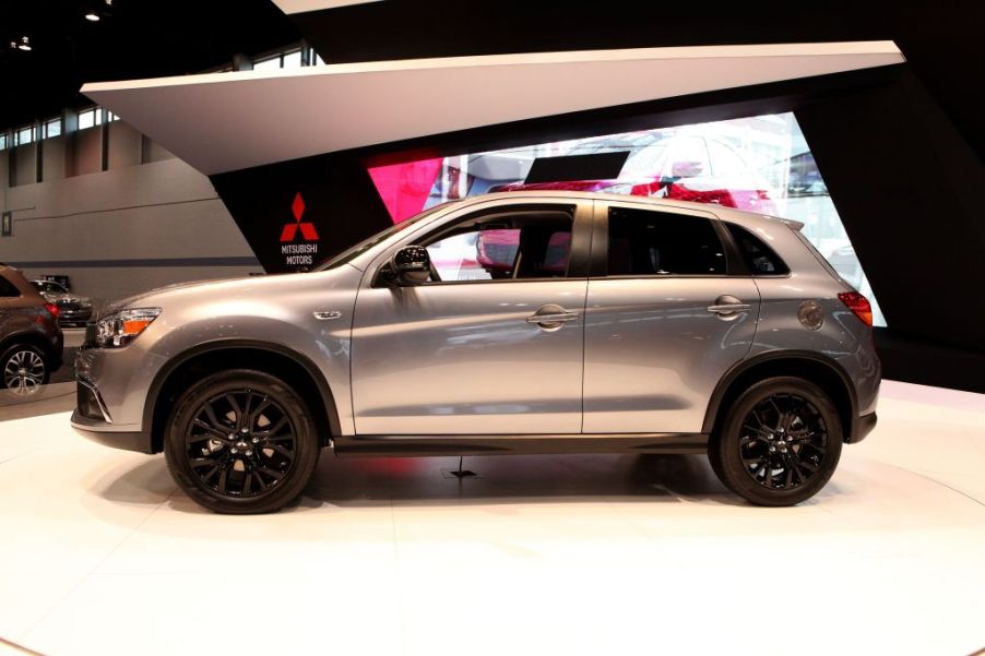 A Mitsubishi Outlander on display