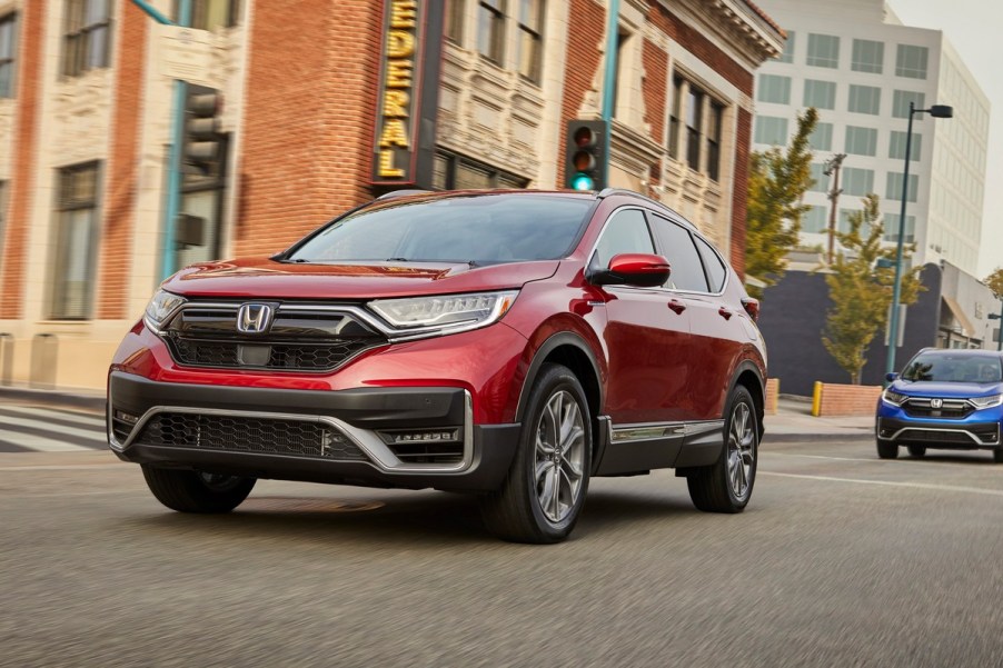 2020 Honda CR-V Hybrid driving on city street