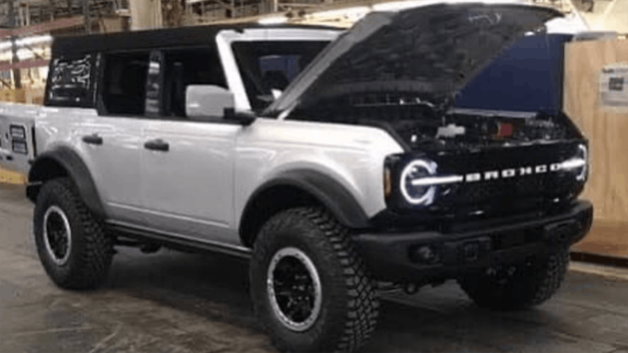 2021 Ford Bronco four-door model on display