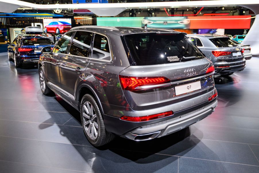 Audi Q7 luxury SUV on display at Brussels Expo