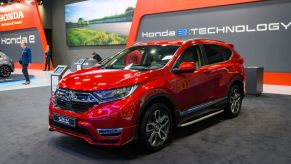 Honda CR-V compact crossover SUV on display at Brussels Expo