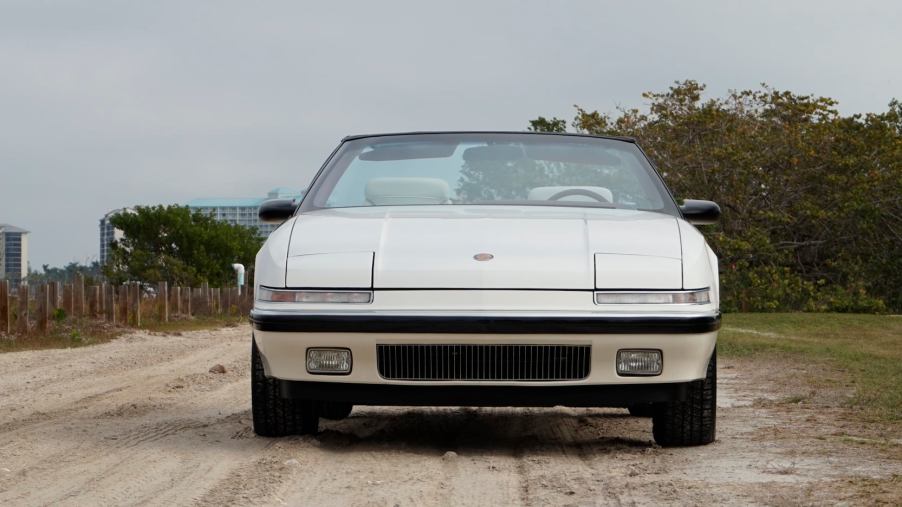 Headshot of a white 1990 Buick Reatta