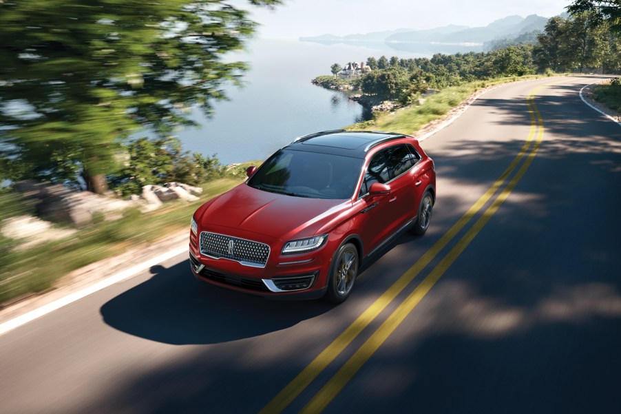 red 2020 Lincoln Nautilus on highway