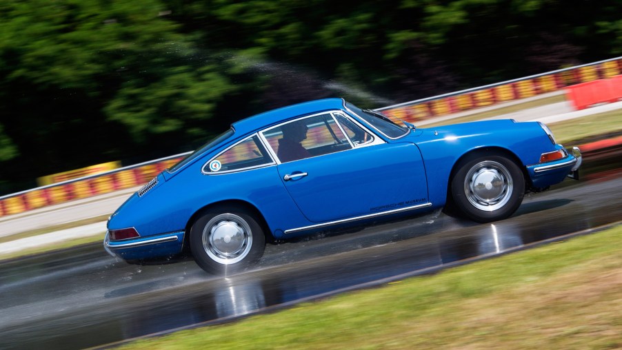 Classic Porsche 911 tire testing