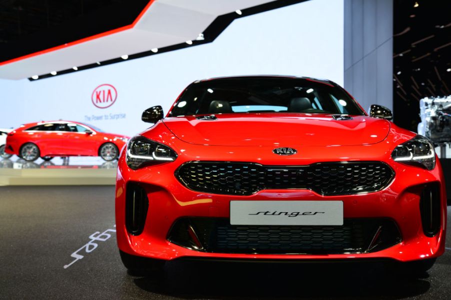 New Kia Stinger during Mondial Paris Motor Show 2018 in Paris, France