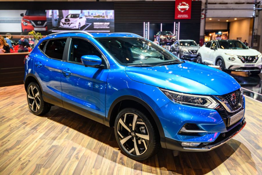 Nissan Qashqai compact crossover SUV on display at Brussels Expo