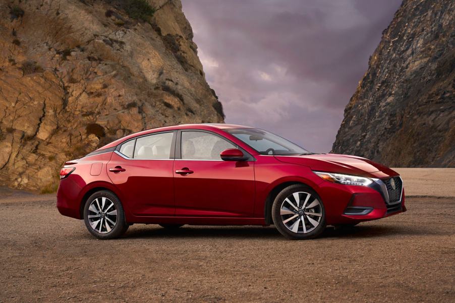 2020 Red Nissan Sentra landscape image