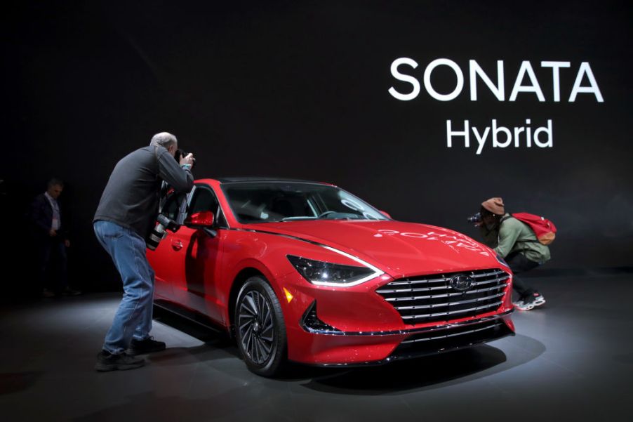 Hyundai shows off their 2020 Sonata Hybrid at the Chicago Auto Show