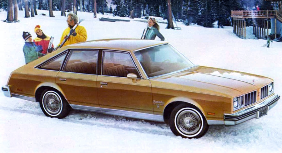 1978 Olds Aeroback art in snow scene