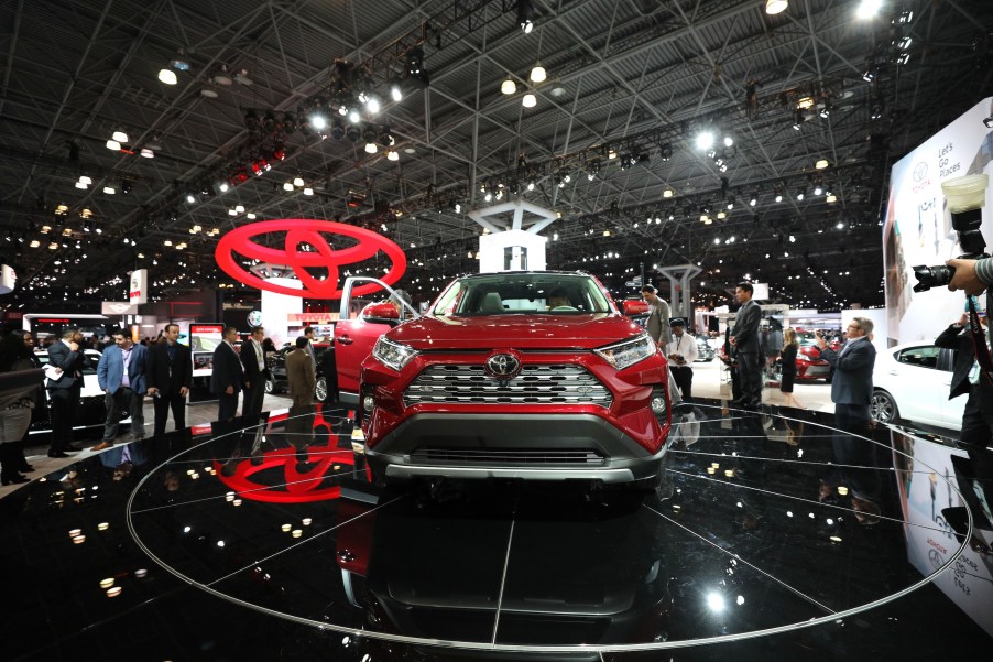 2019 Toyota RAV4 is on display during the New York Autoshow