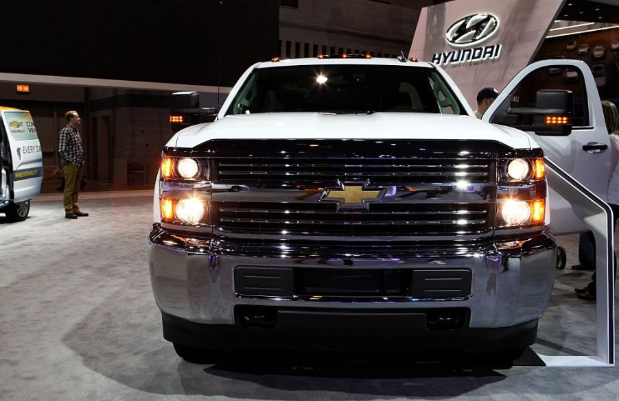 2016 Chevrolet Silverado 3500 HD truck is on display at the 108th Annual Chicago Auto Show