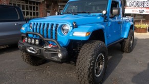 Jeep J6 Two Door Jeep Concept parked on display