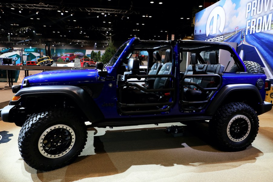 Mopar-modified 2020 Wrangler – a Ford Bronco competitor – is on display at the 112th Annual Chicago Auto Show