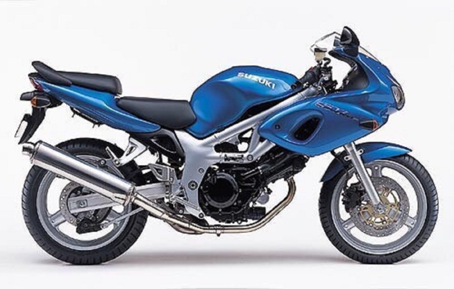 A blue 1st-gen Suzuki SV650