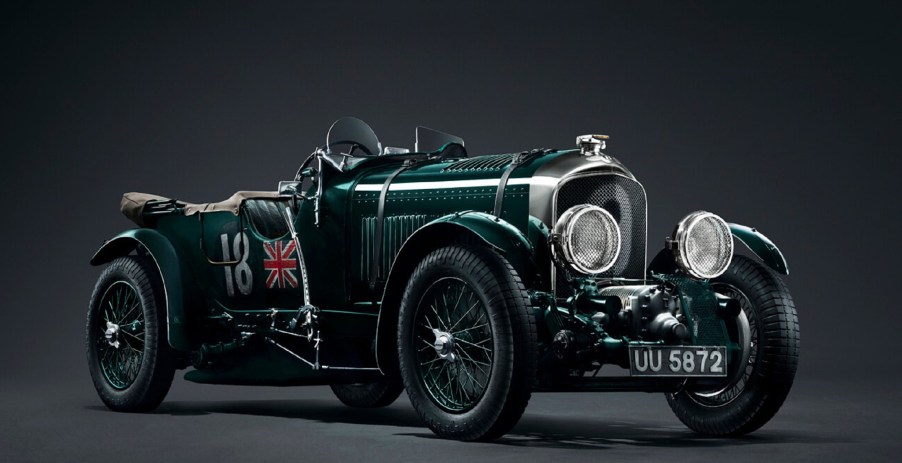 A green restored 4 1/2 Litre Blower Bentley