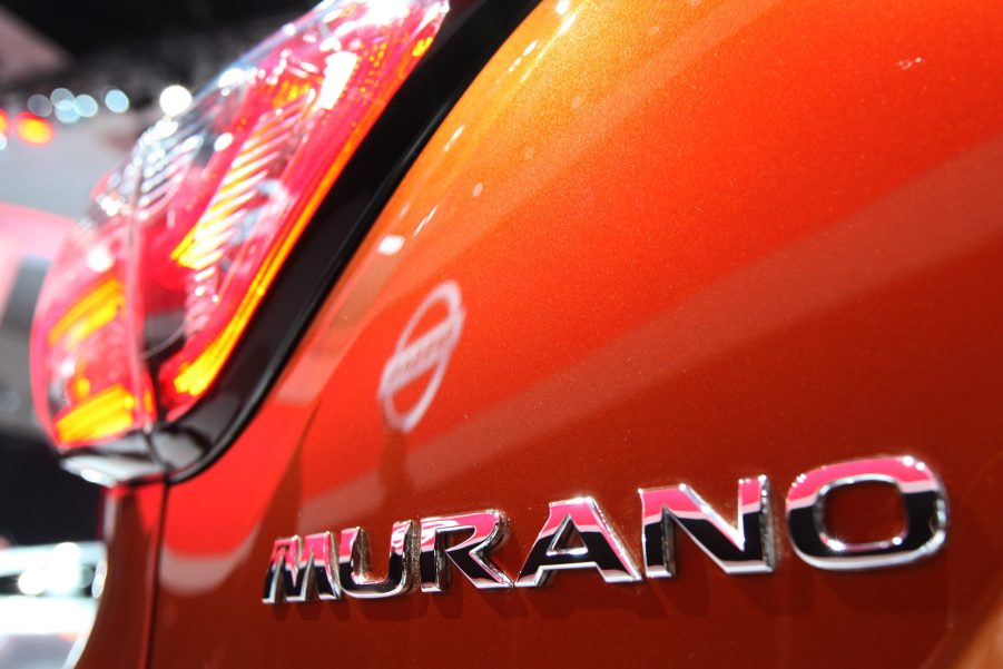 A Nissan Murano on display at an auto show