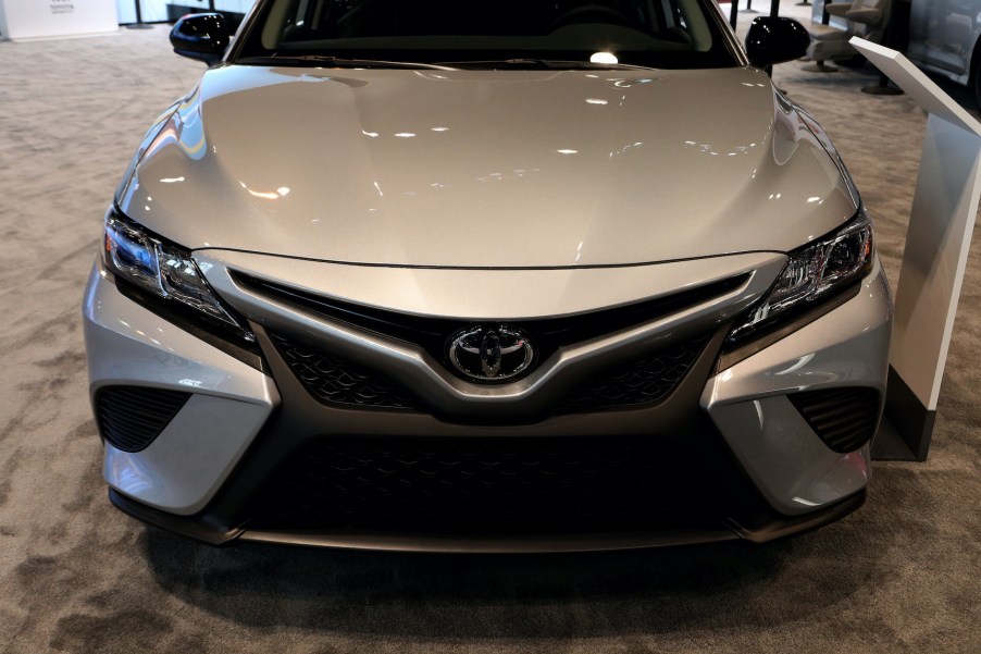 2020 Toyota Camry Hybrid (Camry TRD not pictured) is on display at the 112th Annual Chicago Auto Show