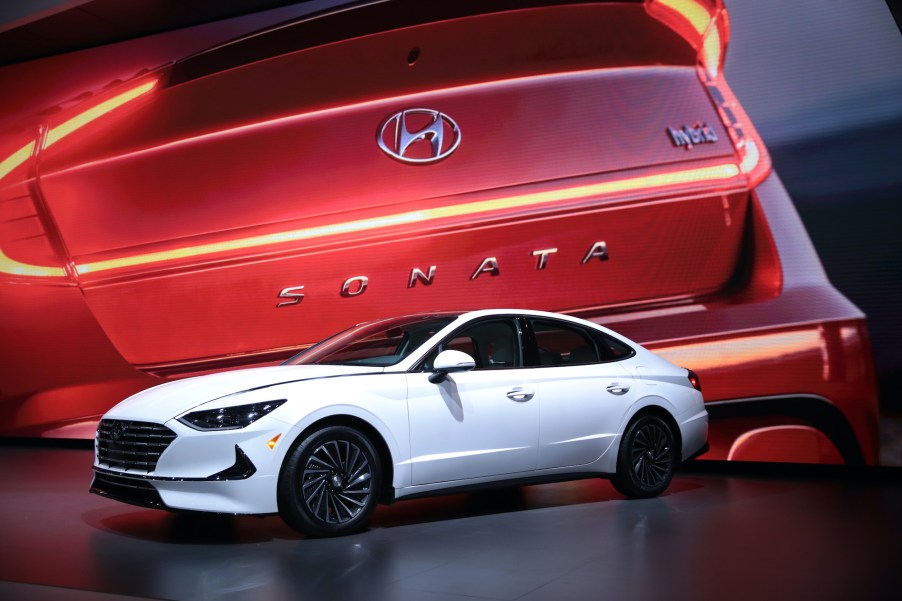 Hyundai shows off their 2020 Sonata Hybrid, a at the Chicago Auto Show