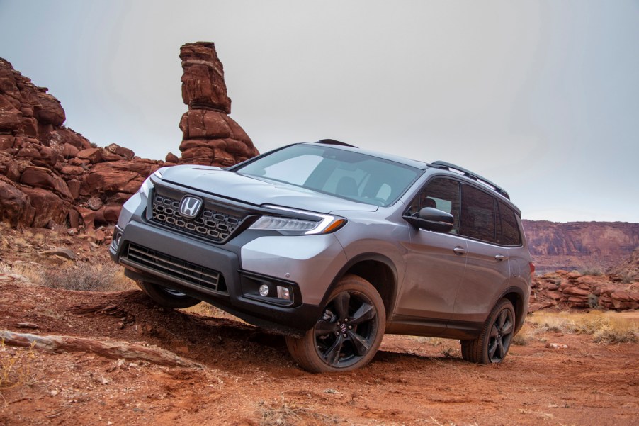 2021 Honda Passport driving in the desert