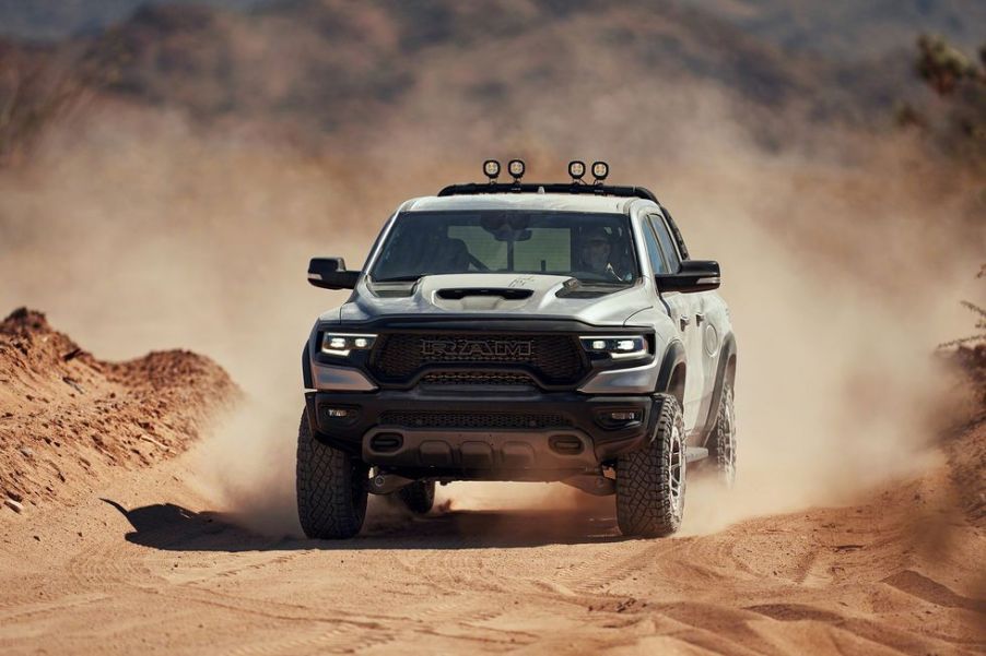 2021 Ram 1500 TRX racing through sand