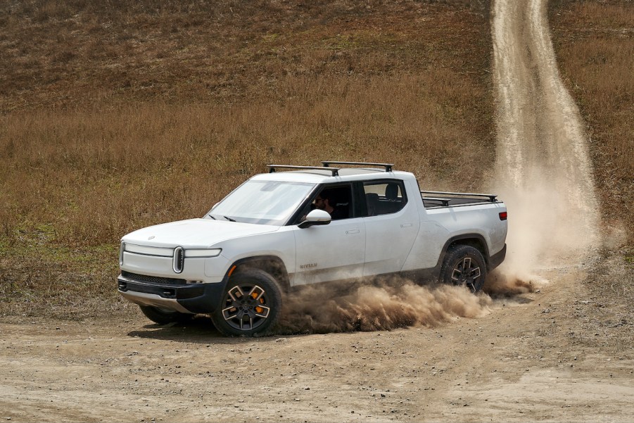 The Rivian R1T is an all-electric pickup truck.