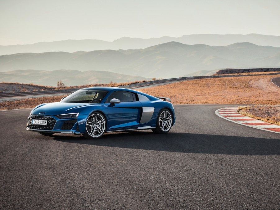 Blue 2020 Audi R8