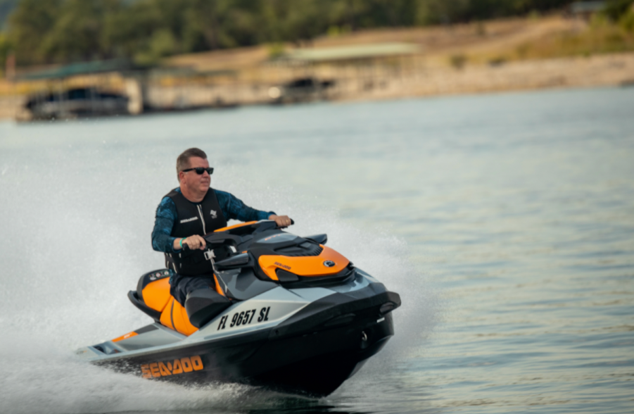 Man riding on 2020 Sea-Doo GTI SE 170