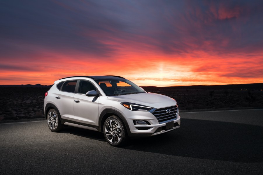 2021 Hyundai Tucson during sunset