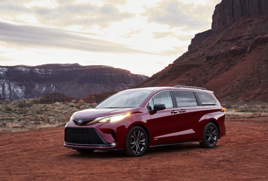 A photo of the Toyota Sienna outdoors.