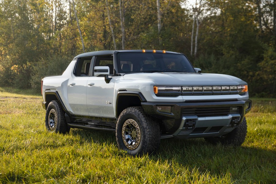 The GMC Hummer EV is an all-electric pickup truck.