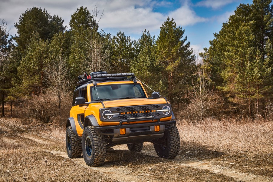 A photo of the 2020 Ford Bronco outdoors.