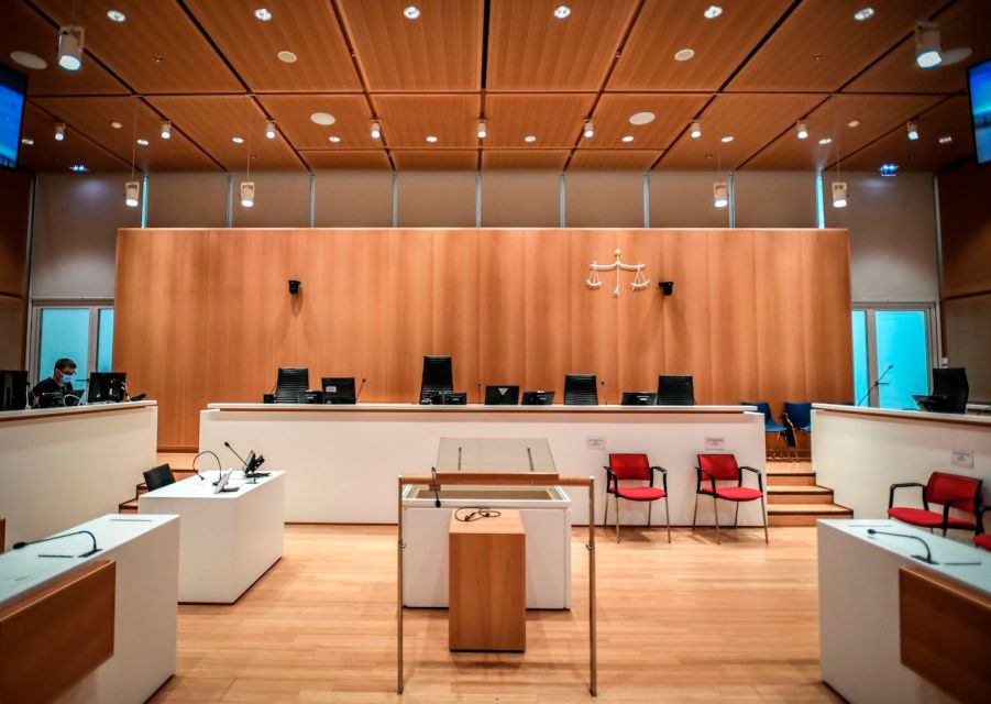 An image of the inside of a court room.