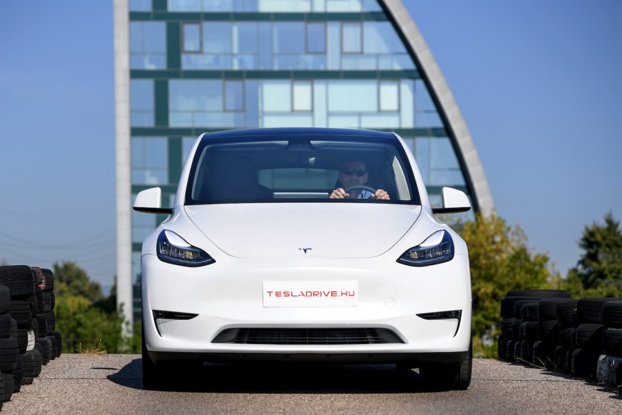 The Tesla Model Y is the brand's first small electric crossover.